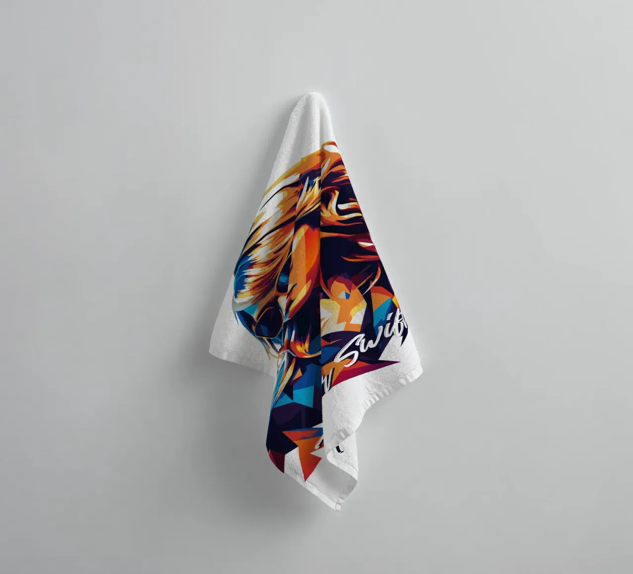 Taylor Swift Portret Pop Art badhanddoek van vectorartnesia