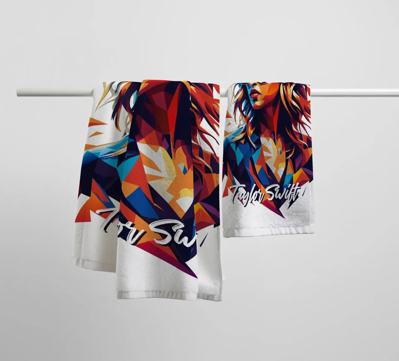 Taylor Swift Portret Pop Art badhanddoek van vectorartnesia