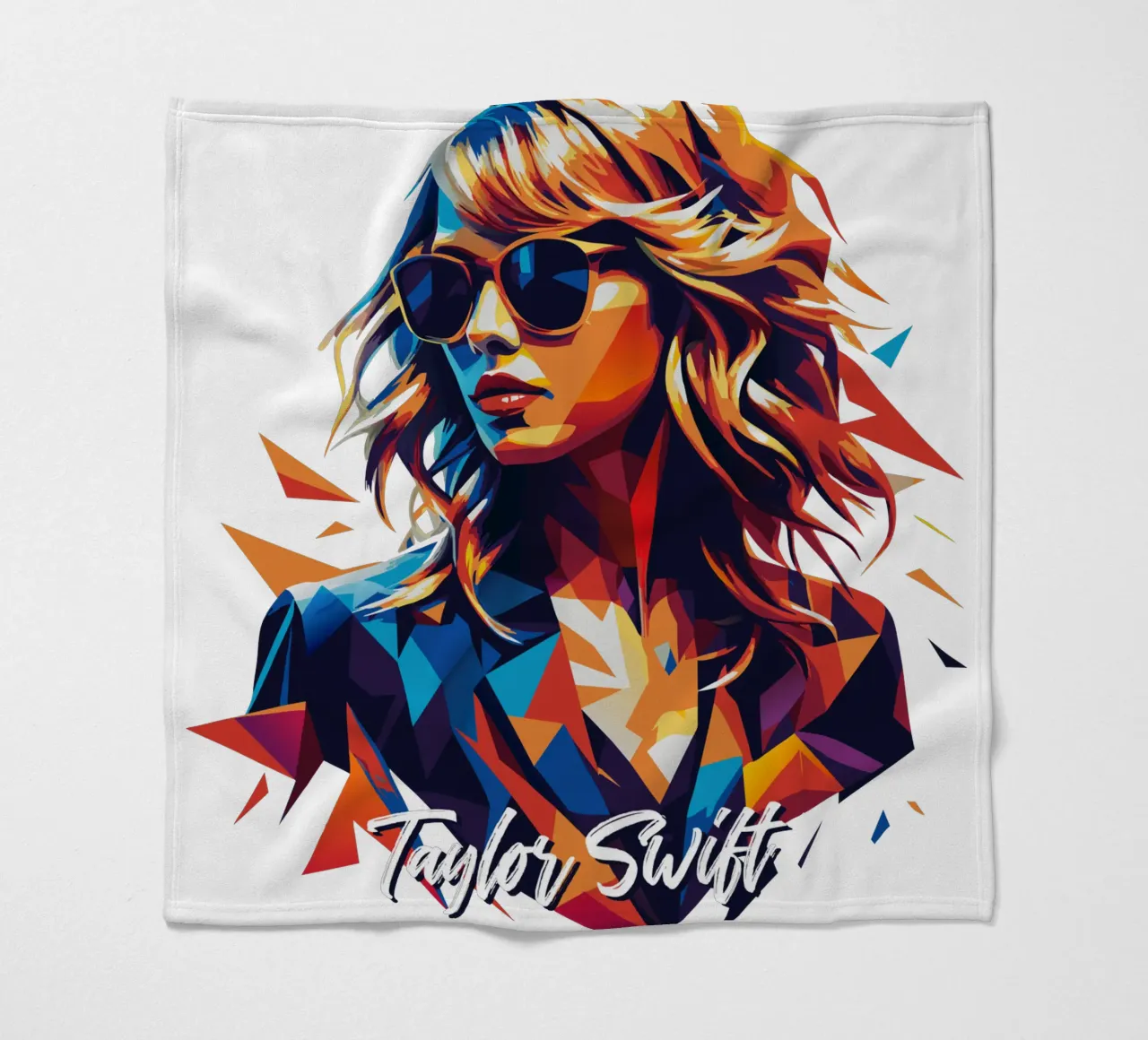 Ritratto di Taylor Swift Pop Art coperta in pile da vectorartnesia