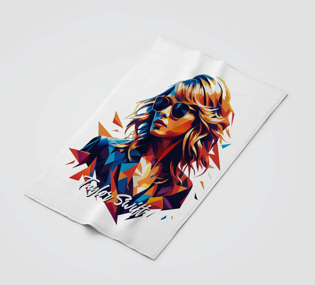 Ritratto di Taylor Swift Pop Art coperta in pile da vectorartnesia