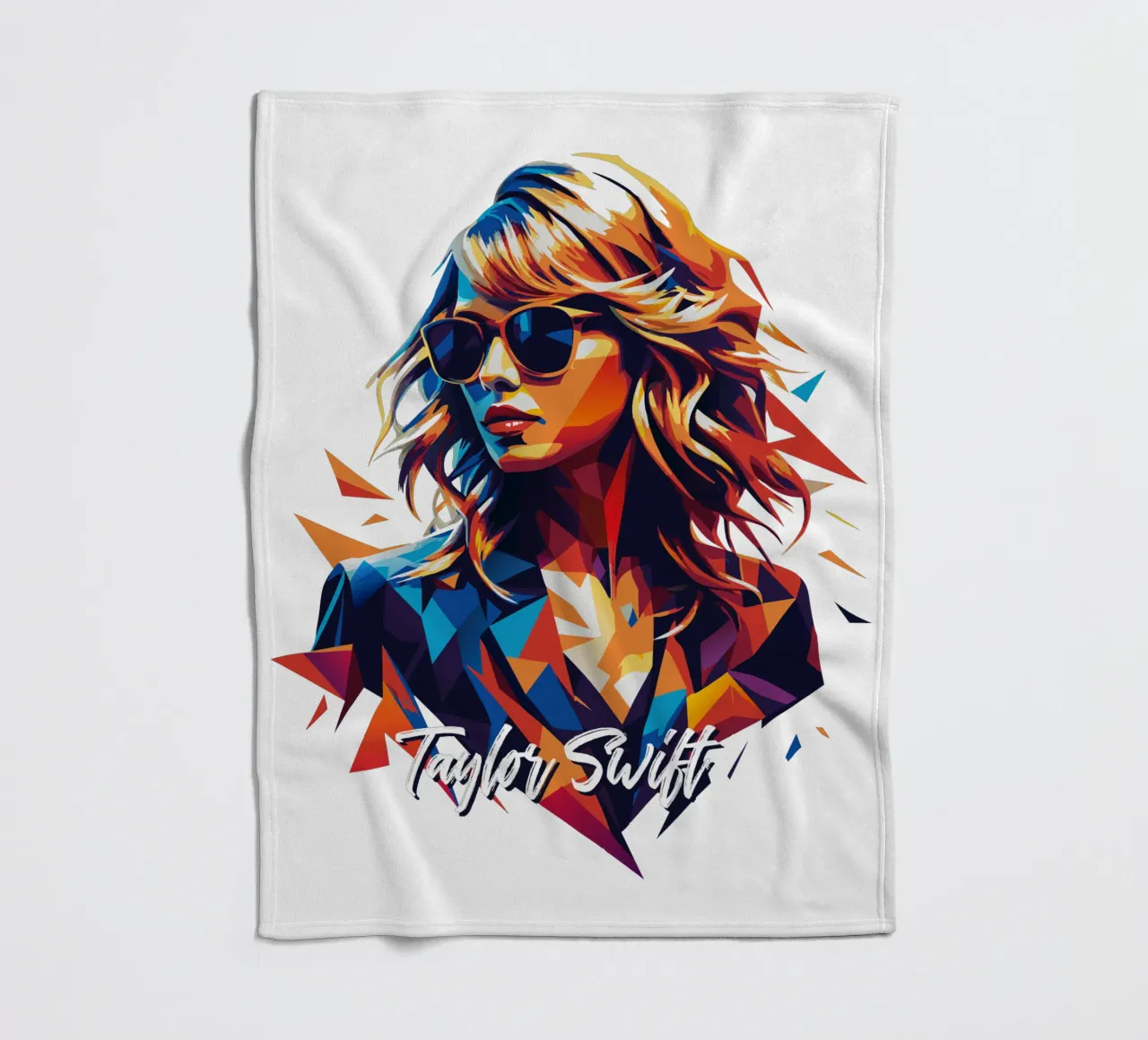 Ritratto di Taylor Swift Pop Art coperta in pile da vectorartnesia