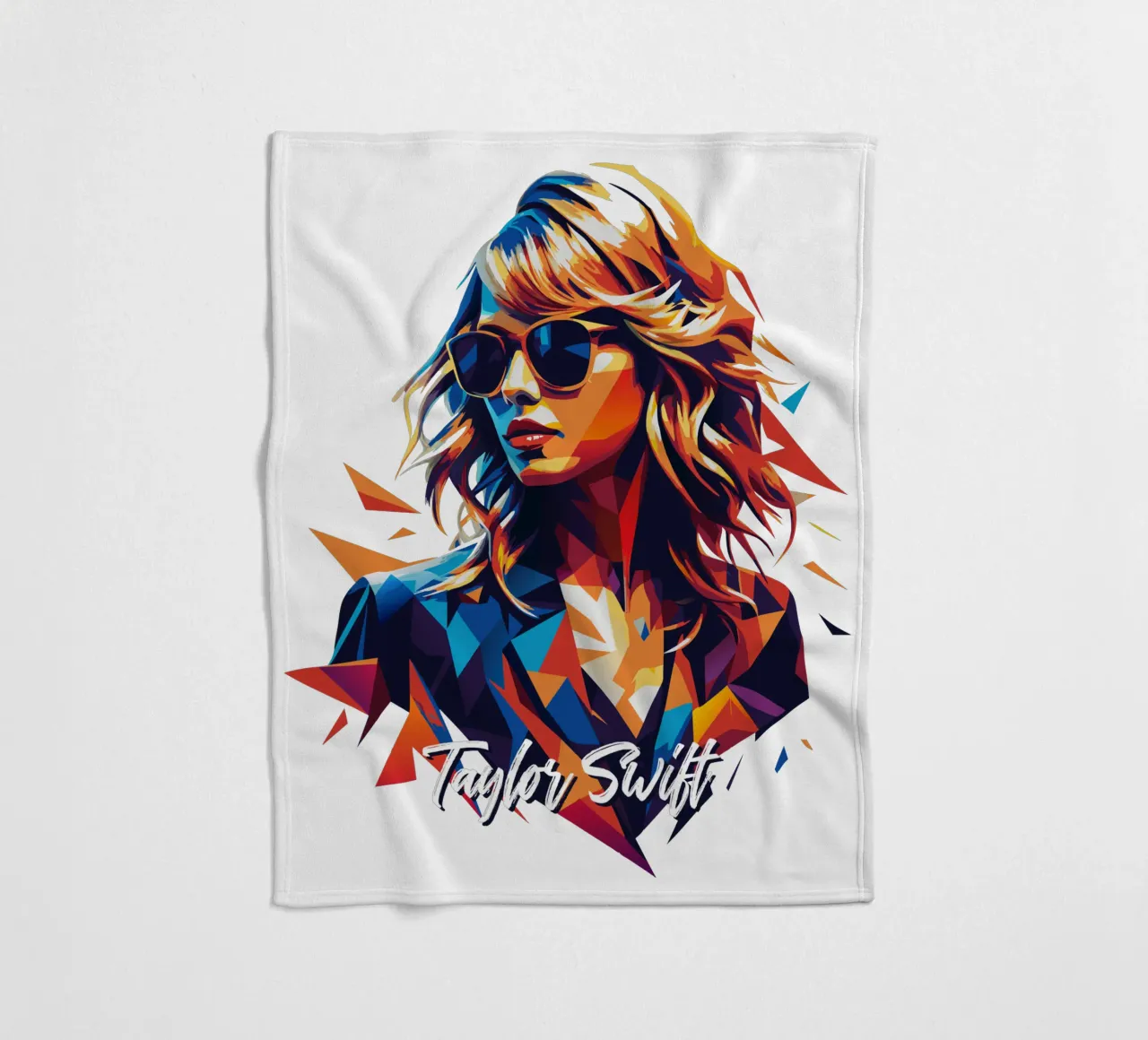 Ritratto di Taylor Swift Pop Art coperta in pile da vectorartnesia