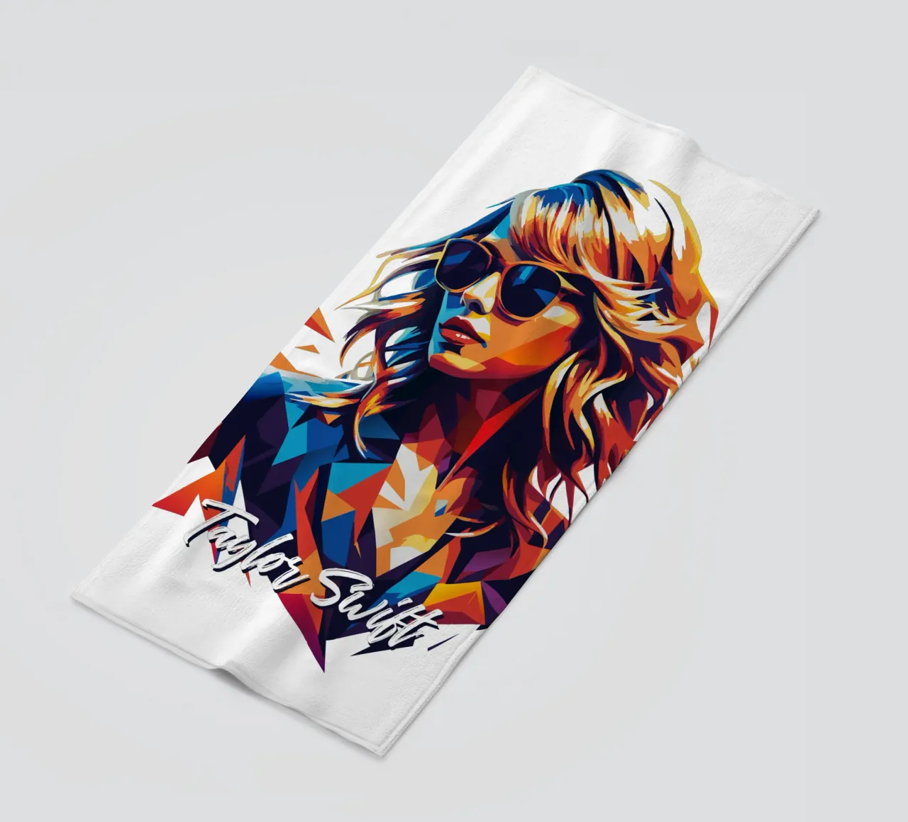 Ritratto di Taylor Swift Pop Art telo mare da vectorartnesia
