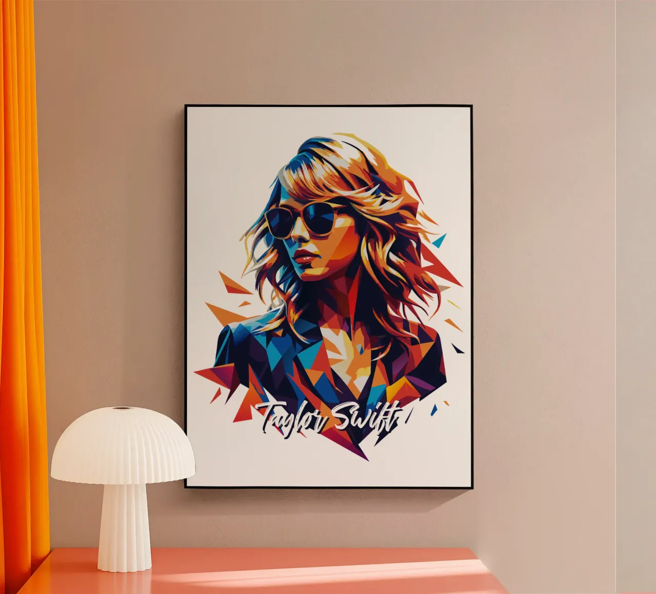 Ritratto di Taylor Swift Pop Art plexiglass da vectorartnesia