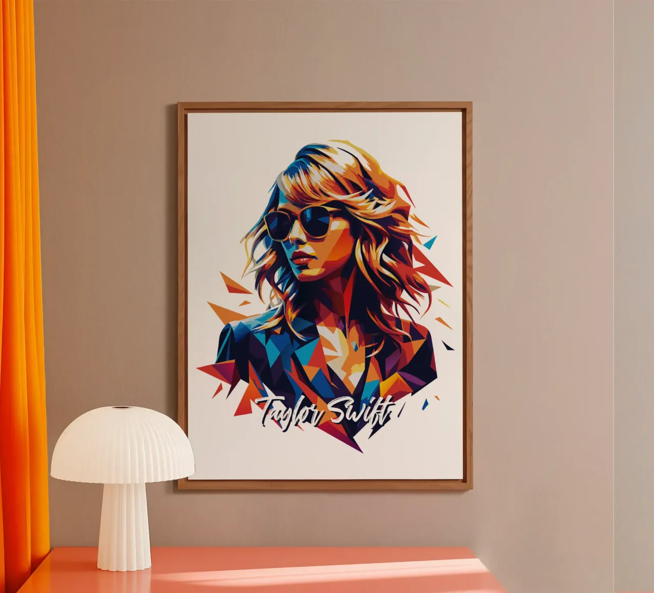 Ritratto di Taylor Swift Pop Art alluminio dibond da vectorartnesia