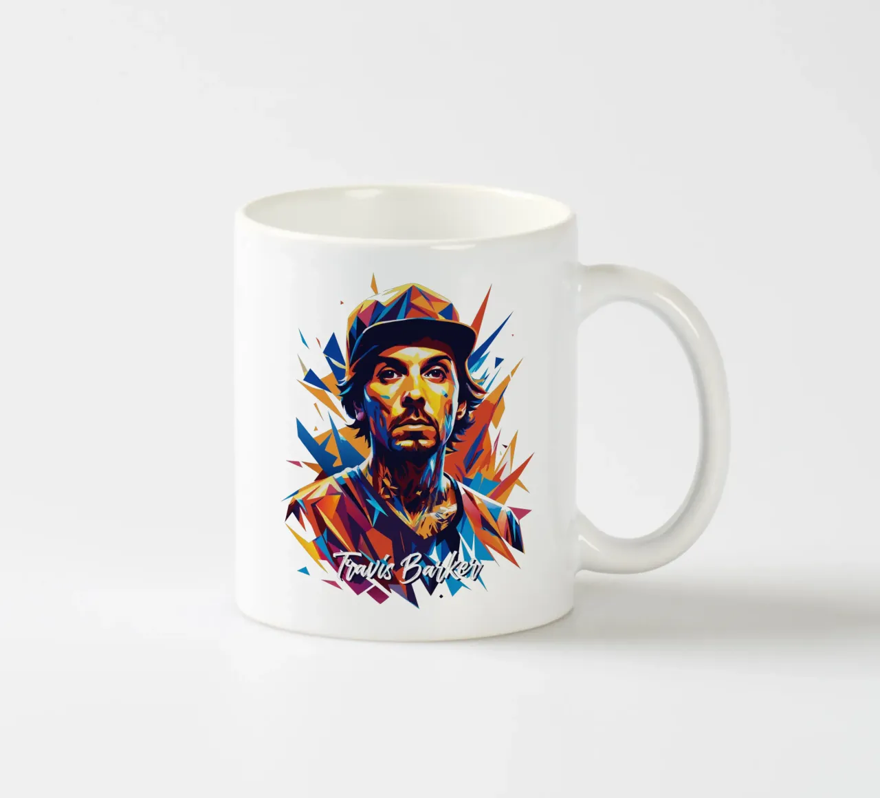 Travis Barker Ritratto Pop Art tazza in ceramica da vectorartnesia