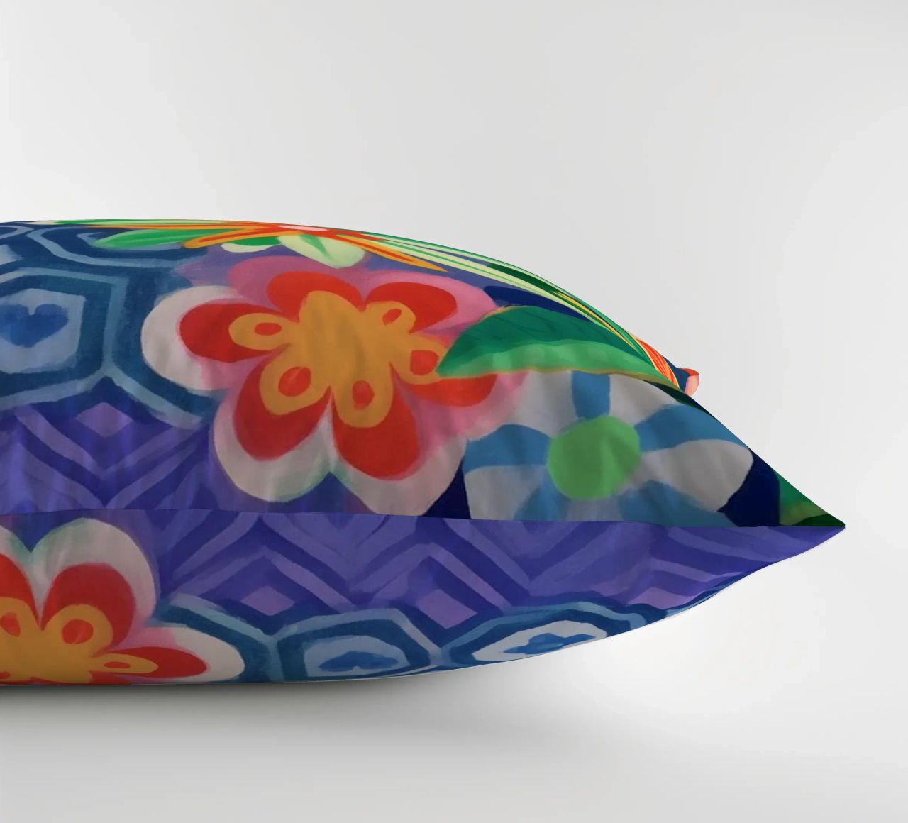 Dancing flower colours decorative cushion by Carinaprint