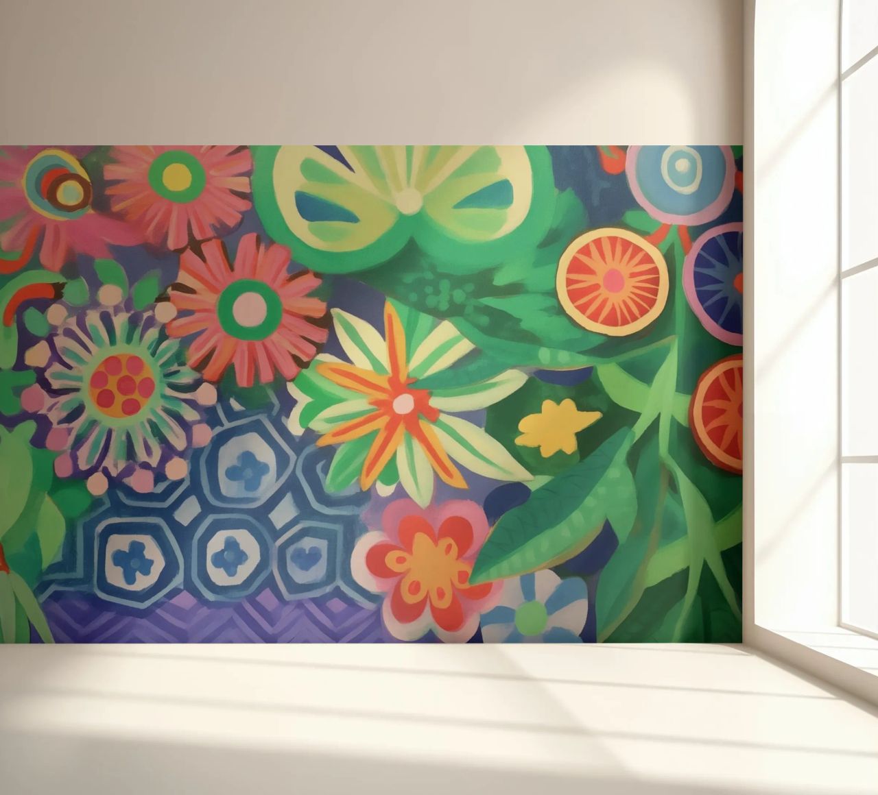 Dancing flower colours photo wallpaper by Carinaprint