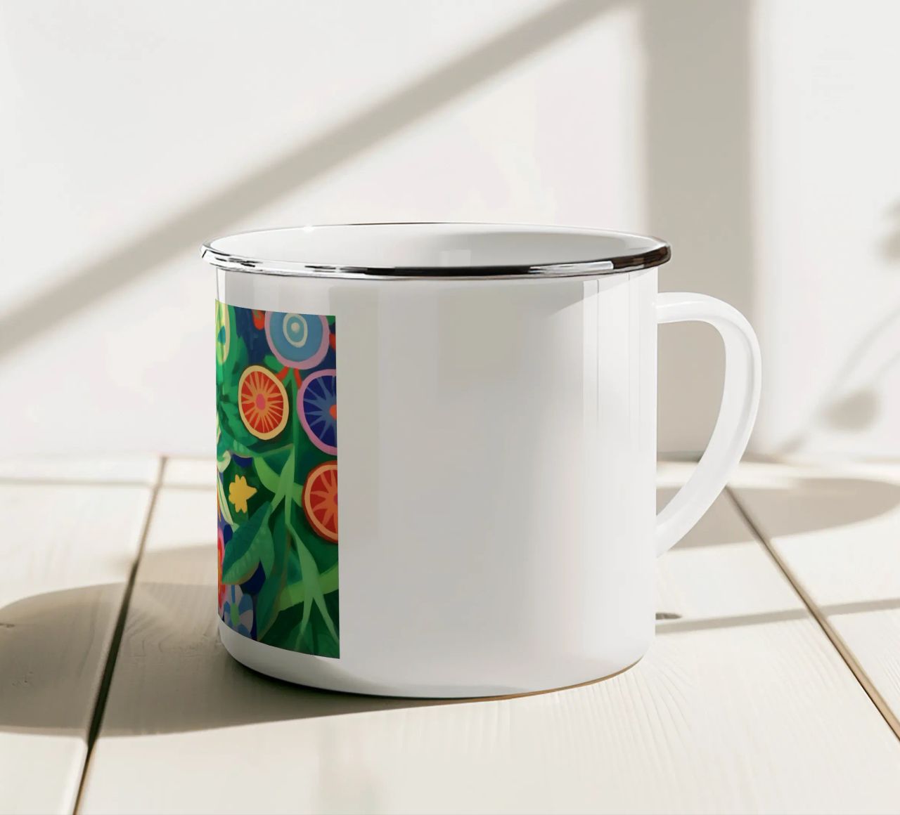 I colori dei fiori danzanti tazza in smalto da Carinaprint