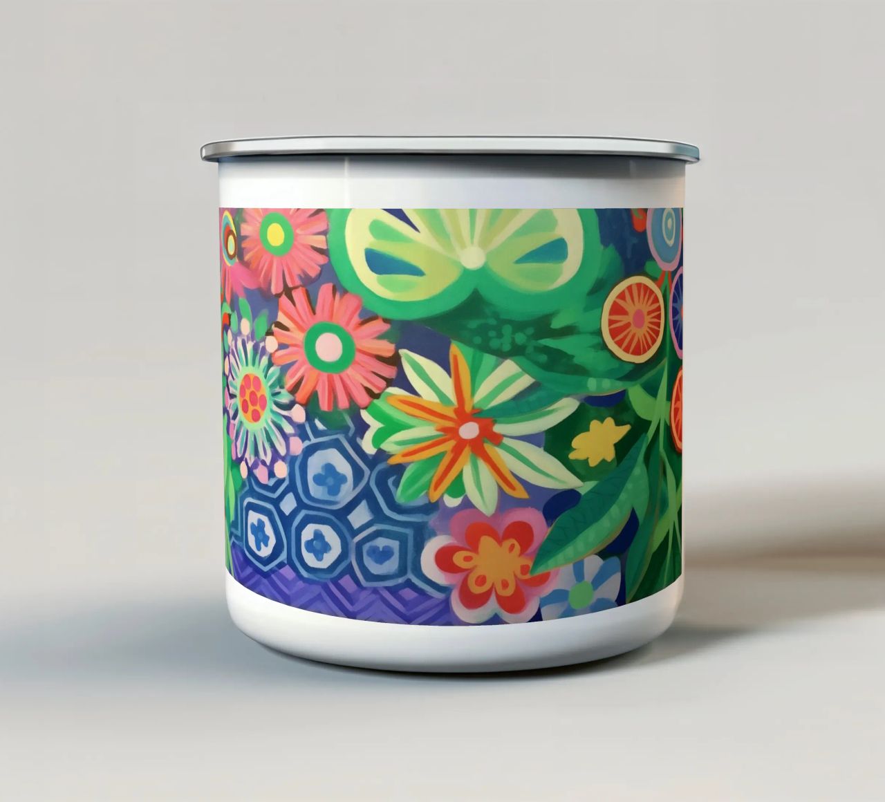I colori dei fiori danzanti tazza in smalto da Carinaprint