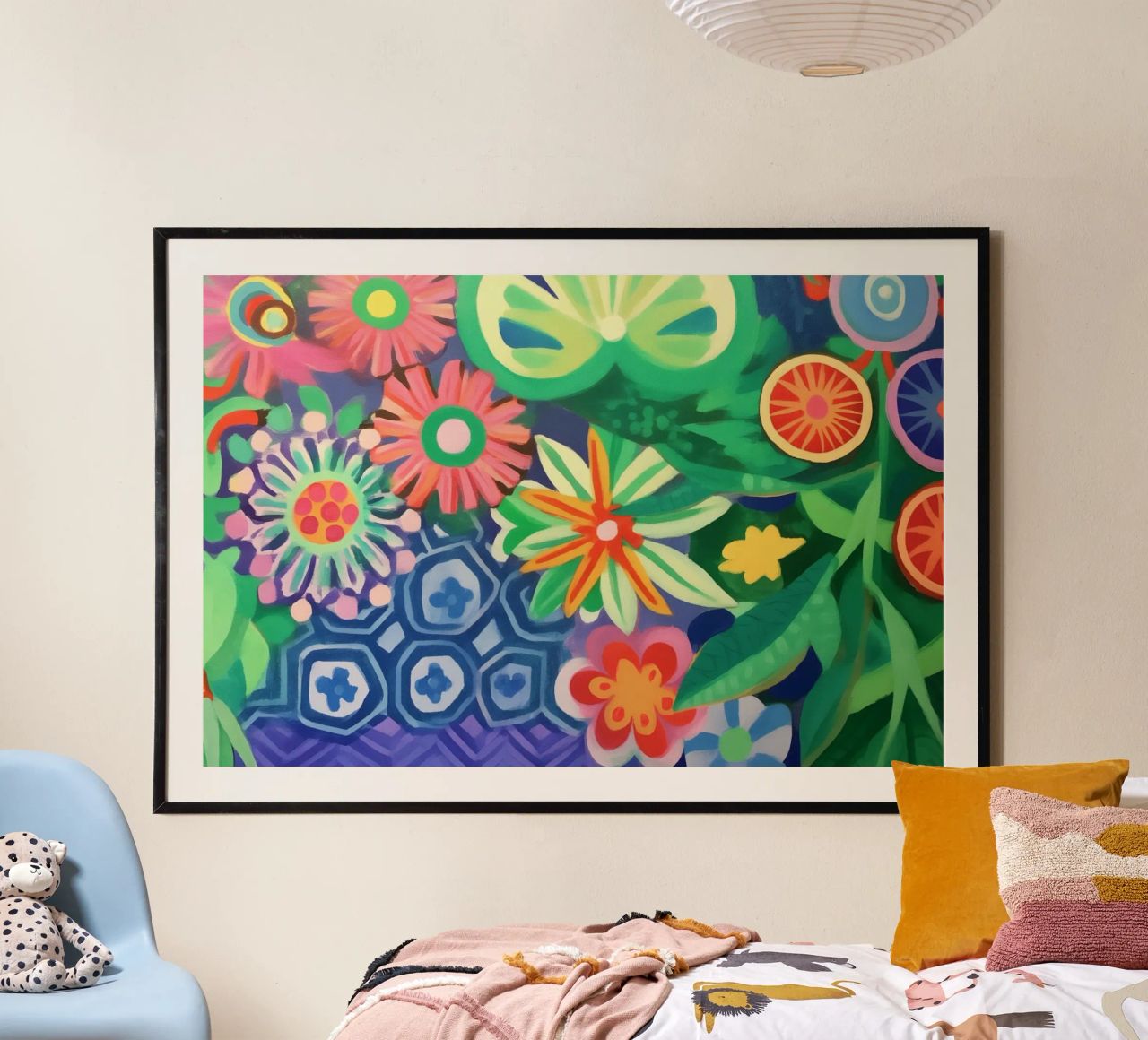 Couleurs de fleurs dansantes poster de Carinaprint