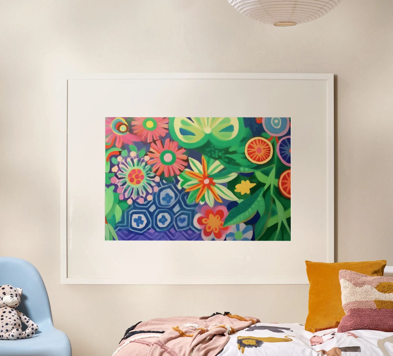 Couleurs de fleurs dansantes poster de Carinaprint