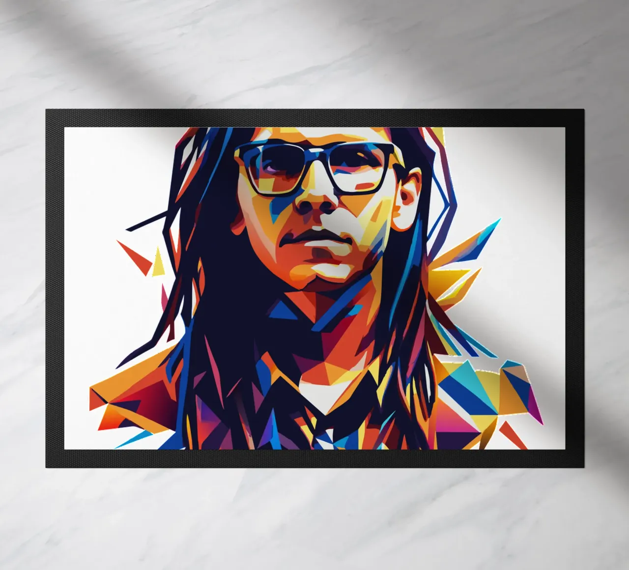 Ritratto pop art di Skrillex zerbino da vectorartnesia