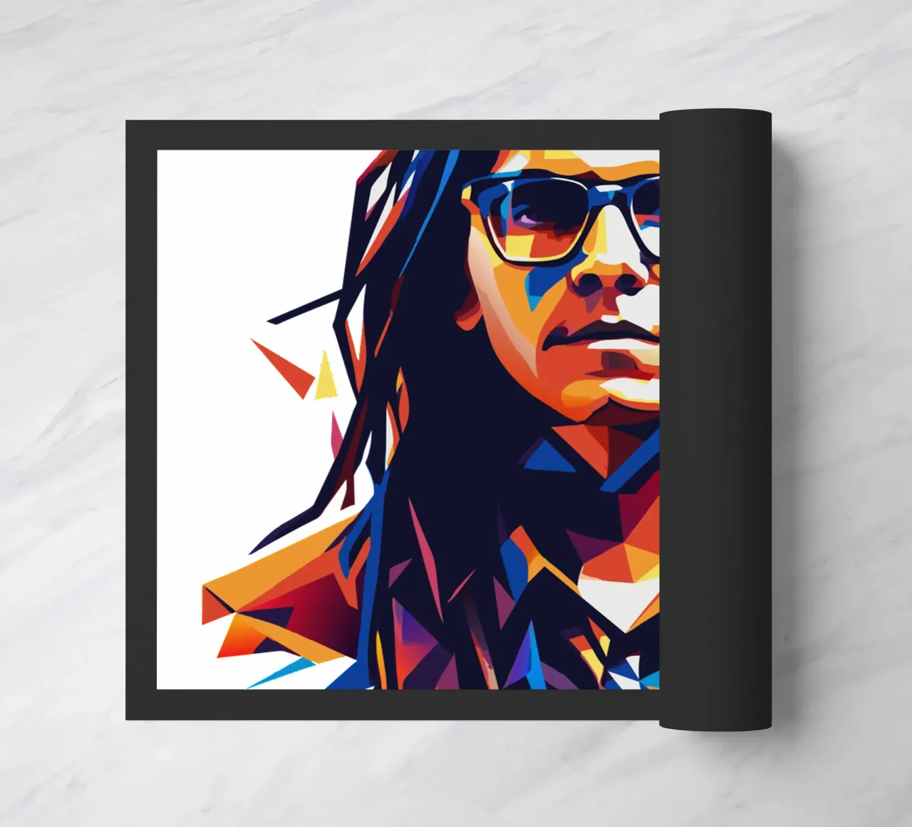 Ritratto pop art di Skrillex zerbino da vectorartnesia