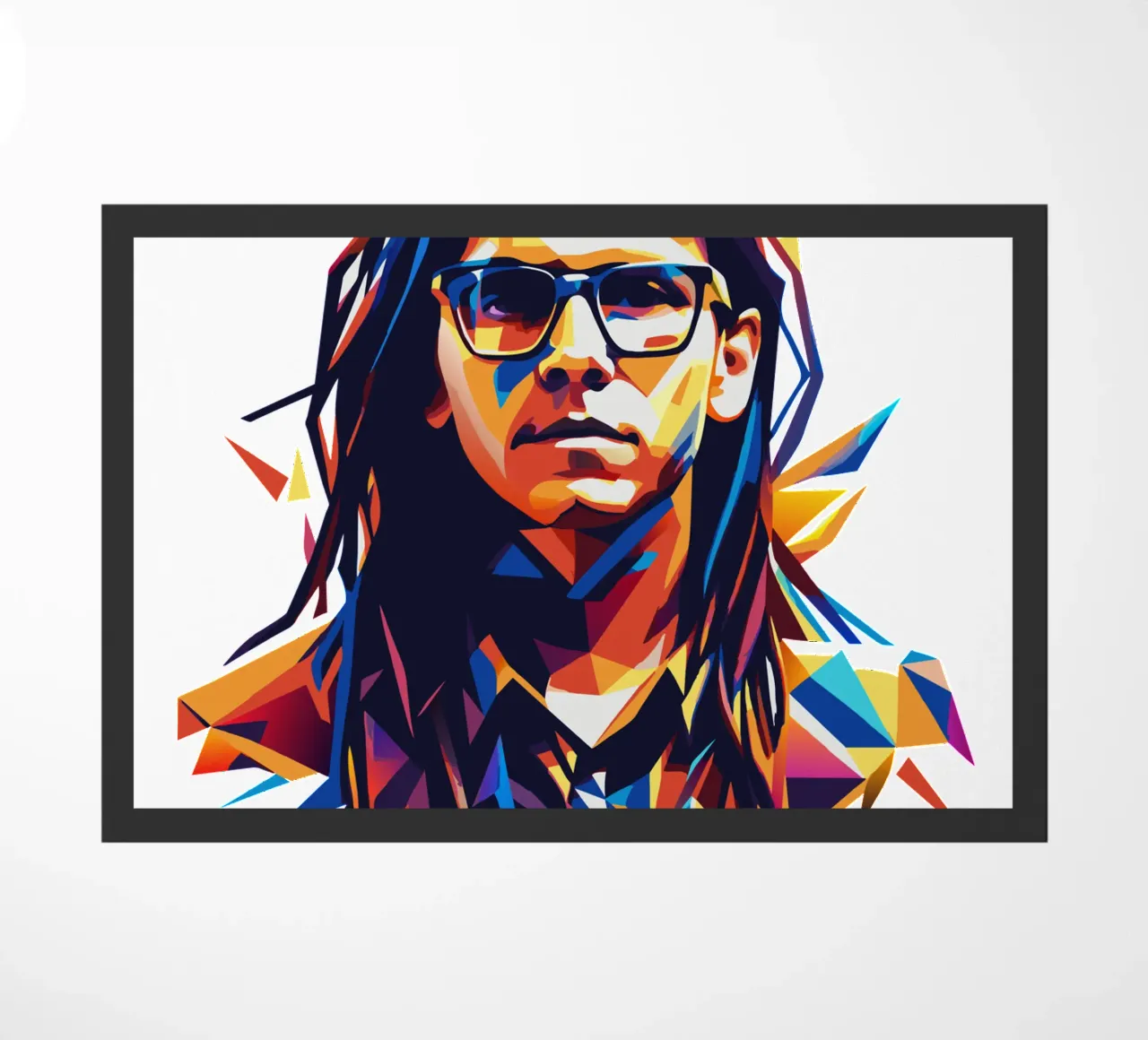 Ritratto pop art di Skrillex zerbino da vectorartnesia