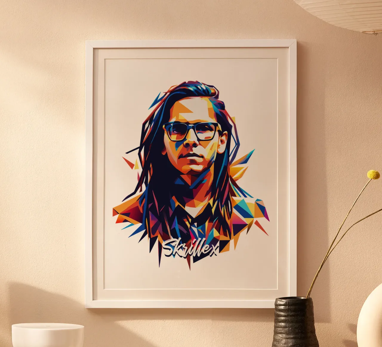 Skrillex Pop Art Portret hahnemühle van vectorartnesia