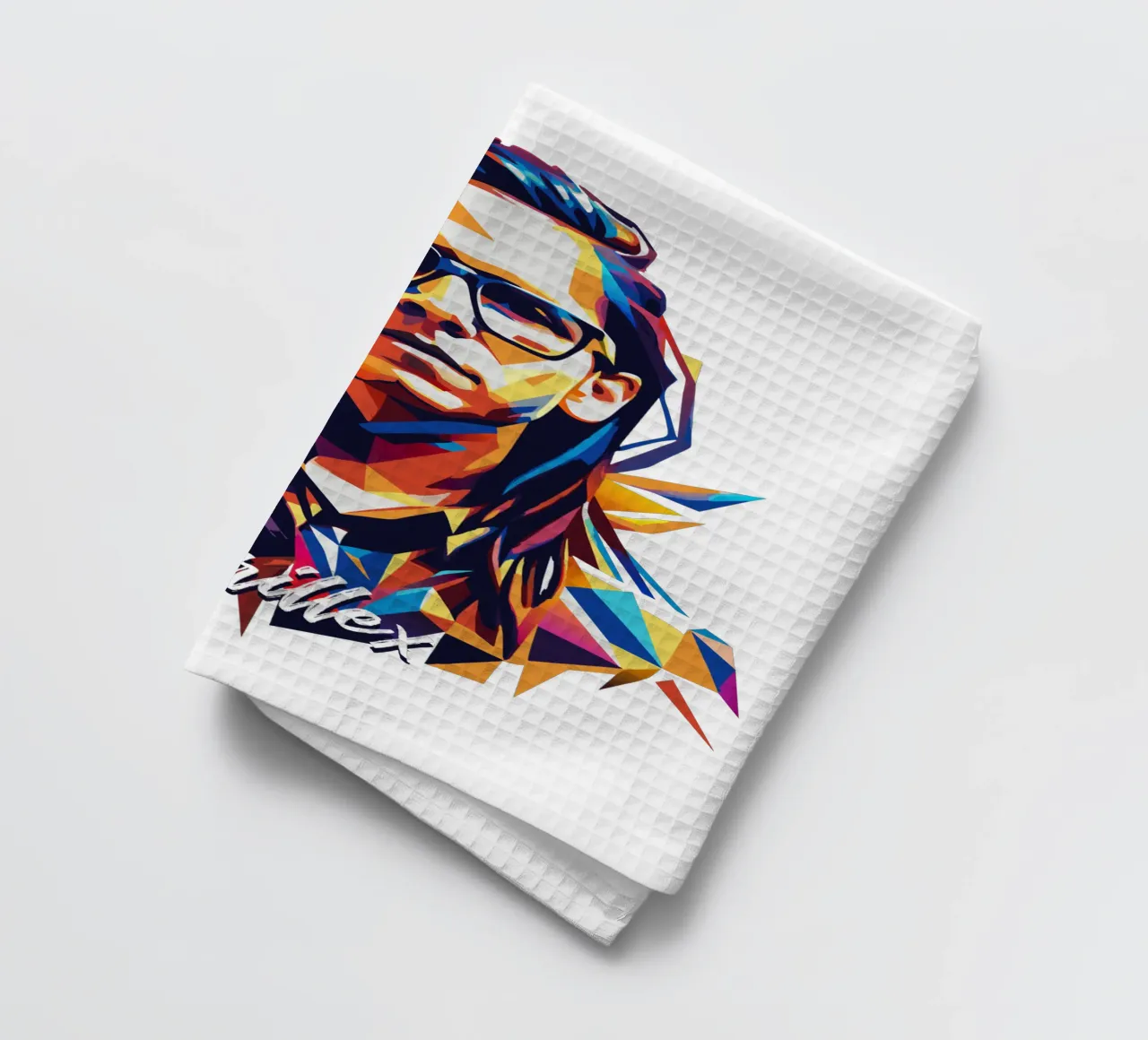 Ritratto pop art di Skrillex canovaccio da cucina da vectorartnesia