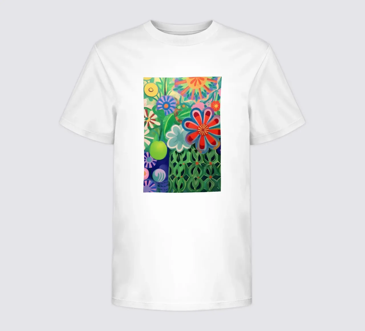 Colourful floral rush kids t-shirt by Carinaprint