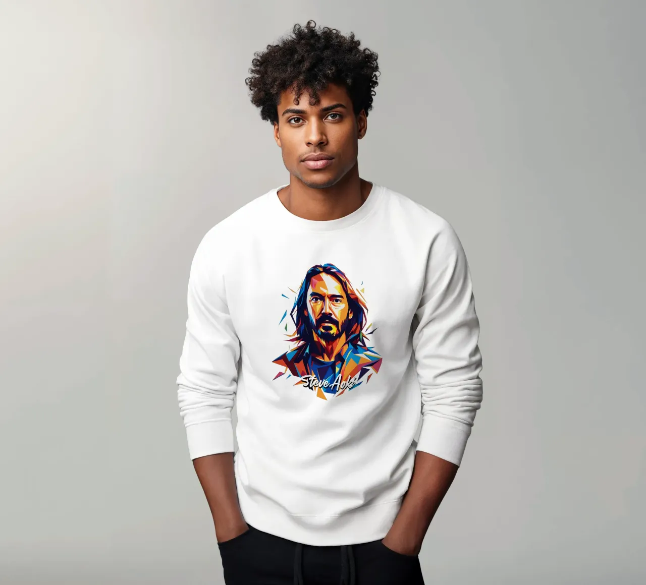 Ritratto pop art di Steve Aoki felpa da vectorartnesia