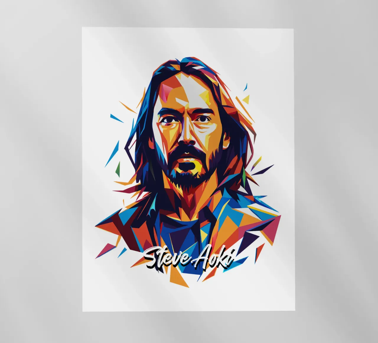 Ritratto pop art di Steve Aoki pellicola backlit da vectorartnesia
