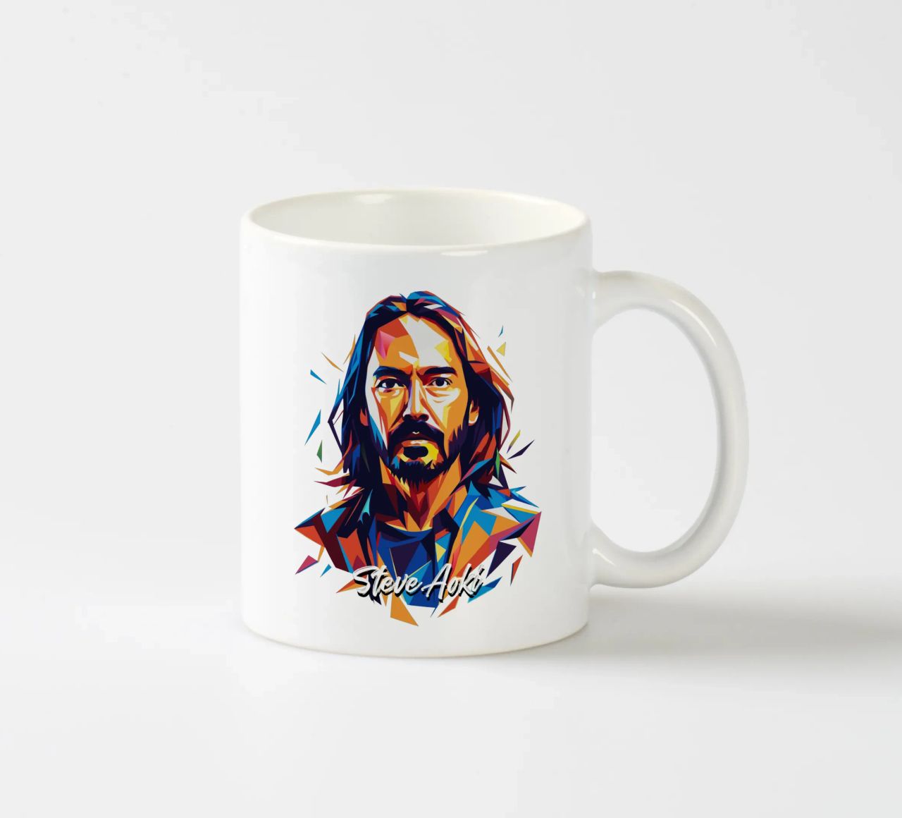 Ritratto pop art di Steve Aoki tazza in ceramica da vectorartnesia