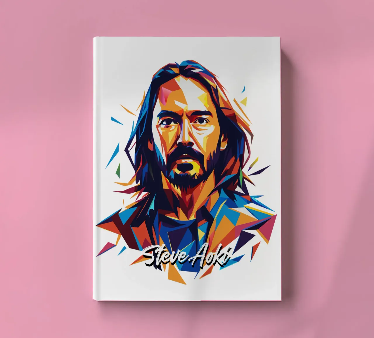 Steve Aoki Pop Art Portrait notebook by vectorartnesia