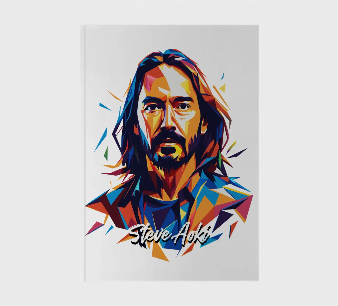 Steve Aoki Pop Art Portrait notebook by vectorartnesia