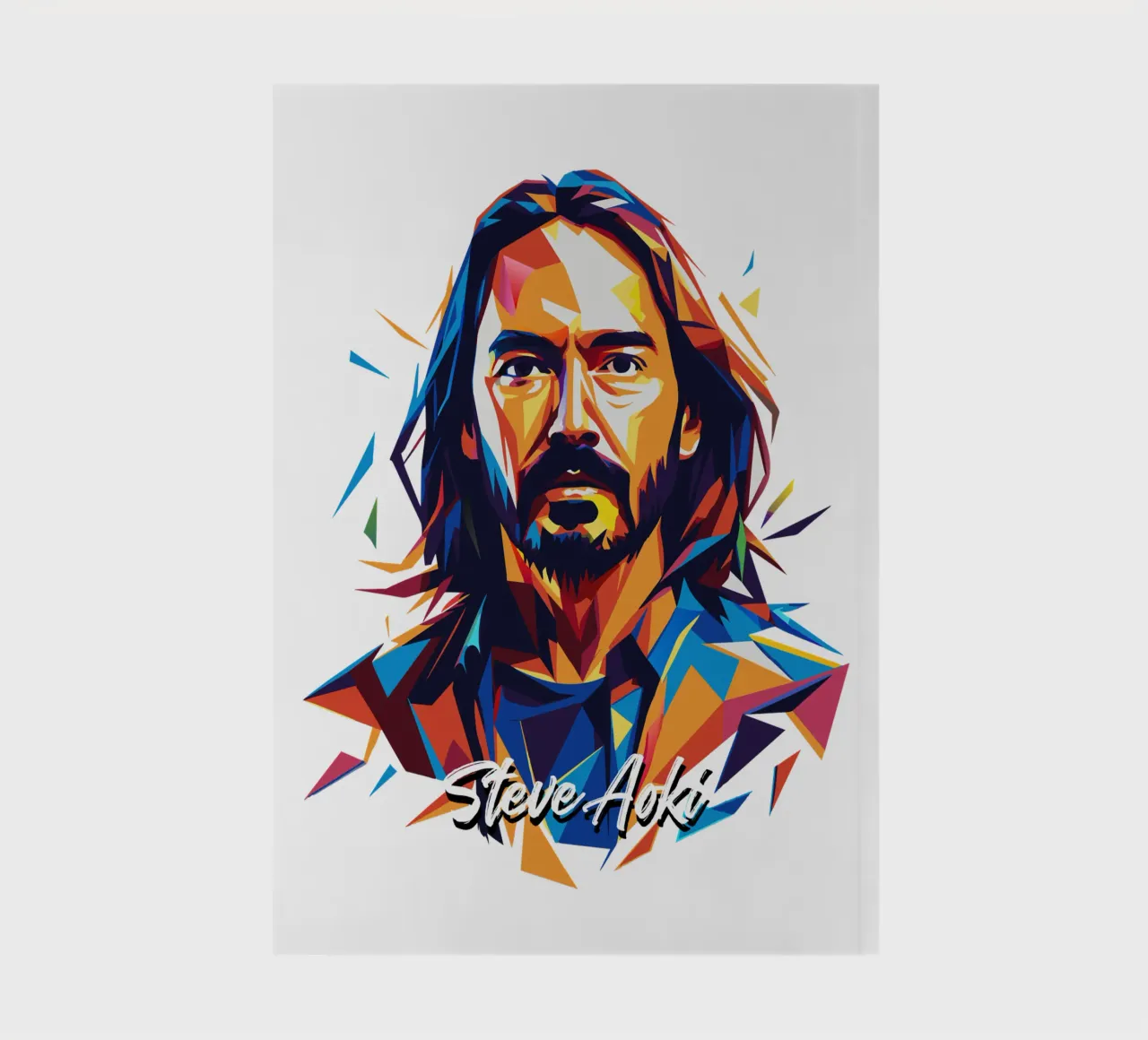 Steve Aoki Pop Art Portrait notebook by vectorartnesia
