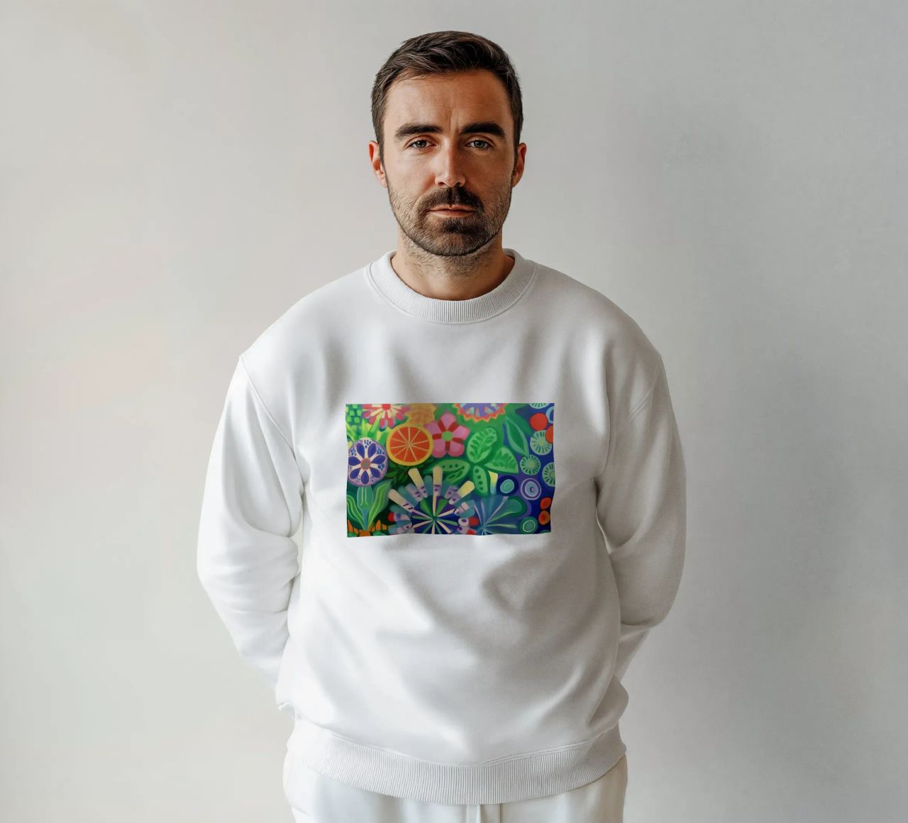 Pradera de verano llena de color sudadera de Carinaprint