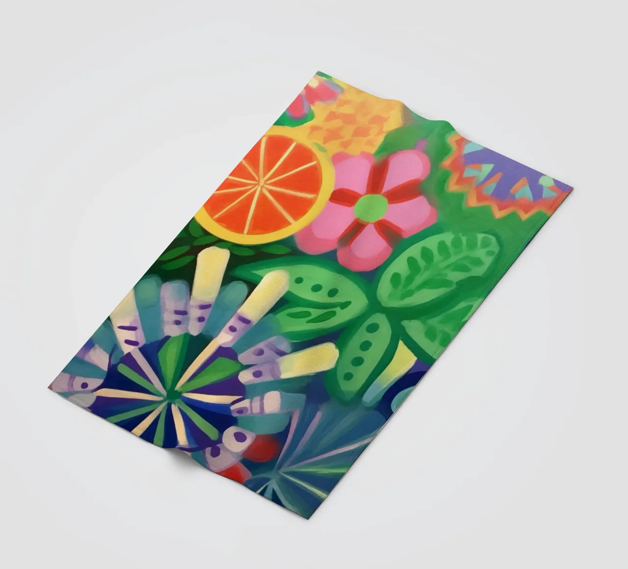 Colourful summer meadow fleece blanket by Carinaprint