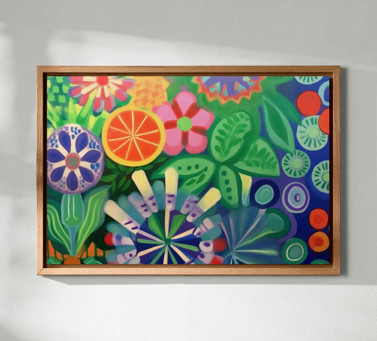 Bunte Sommerwiese Leinwand von Carinaprint