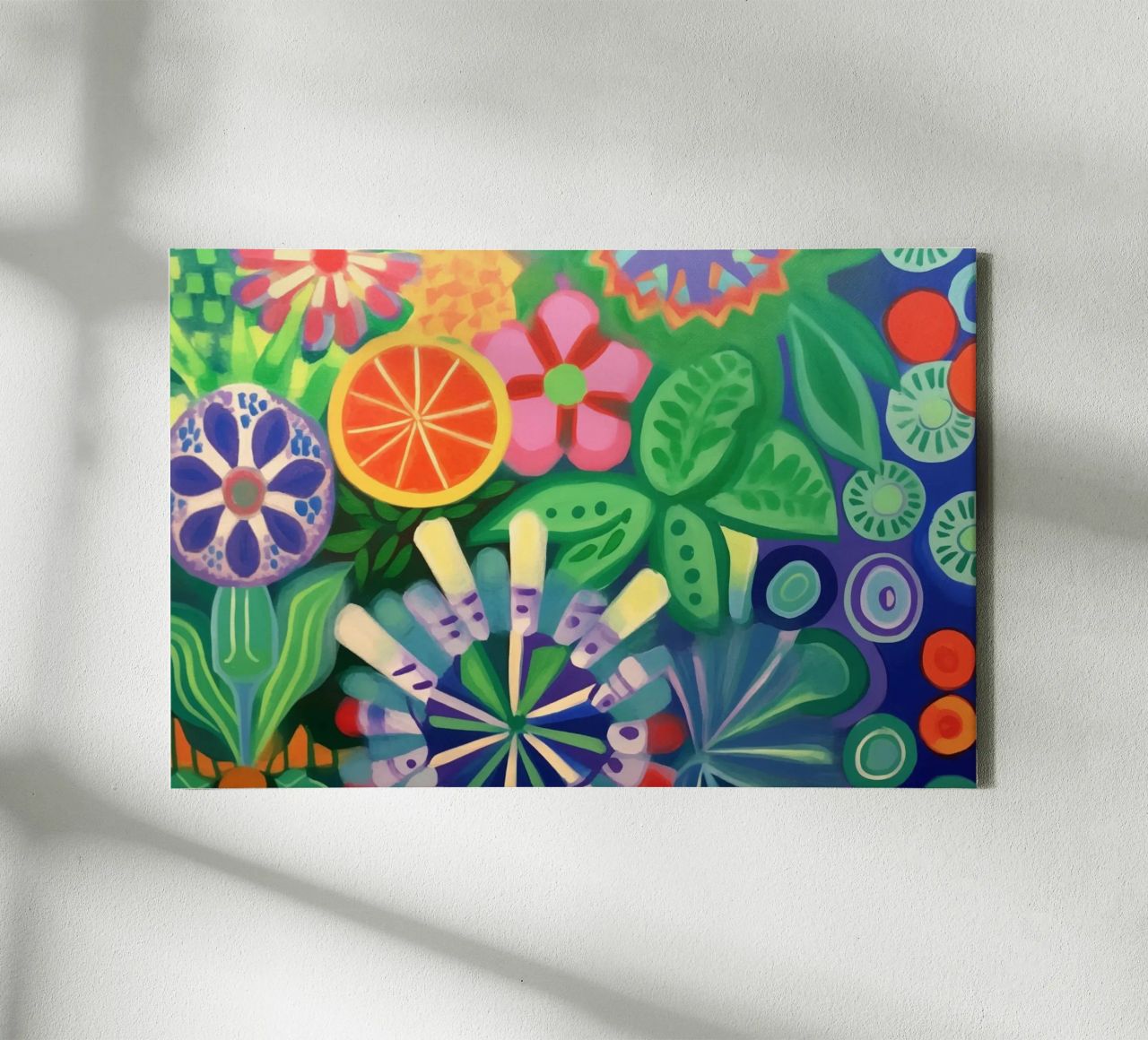 Bunte Sommerwiese Leinwand von Carinaprint
