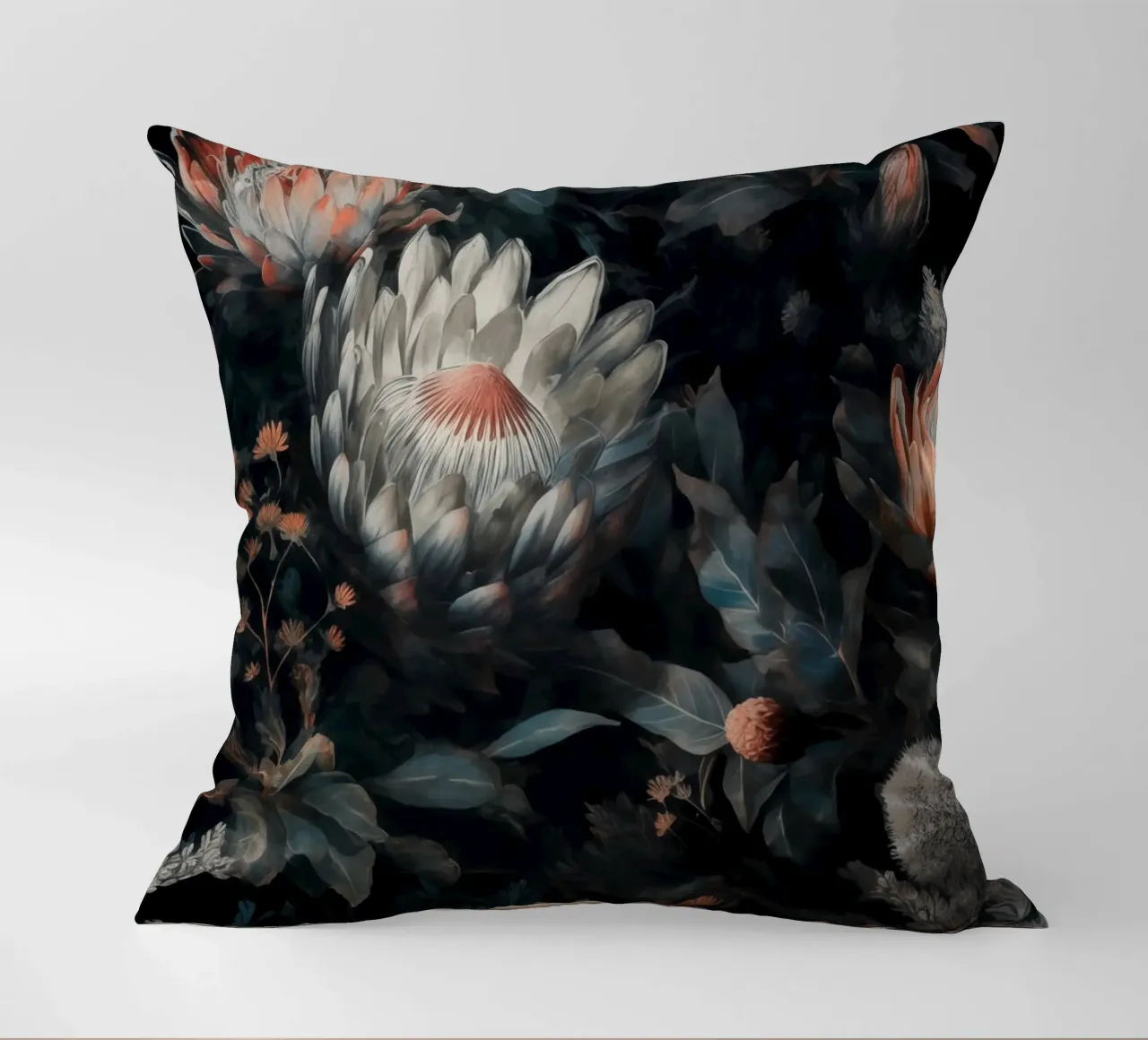 Natural beauty flora nature art decorative cushion by Justyna Jaszke JBJart