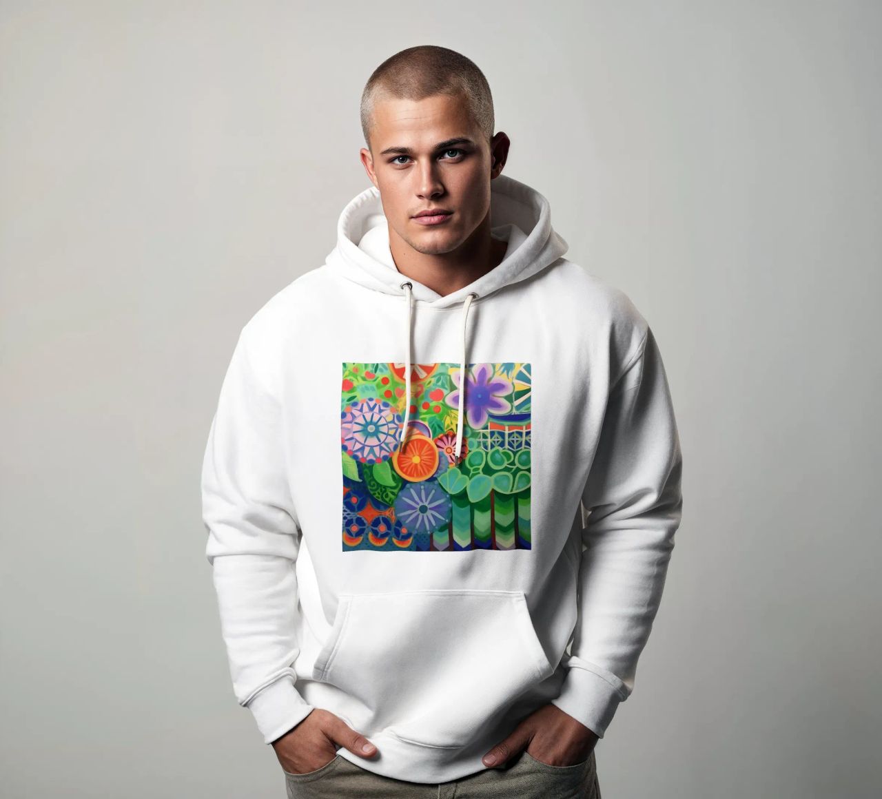 Un'esplosione di fiori colorati felpa con cappuccio da Carinaprint