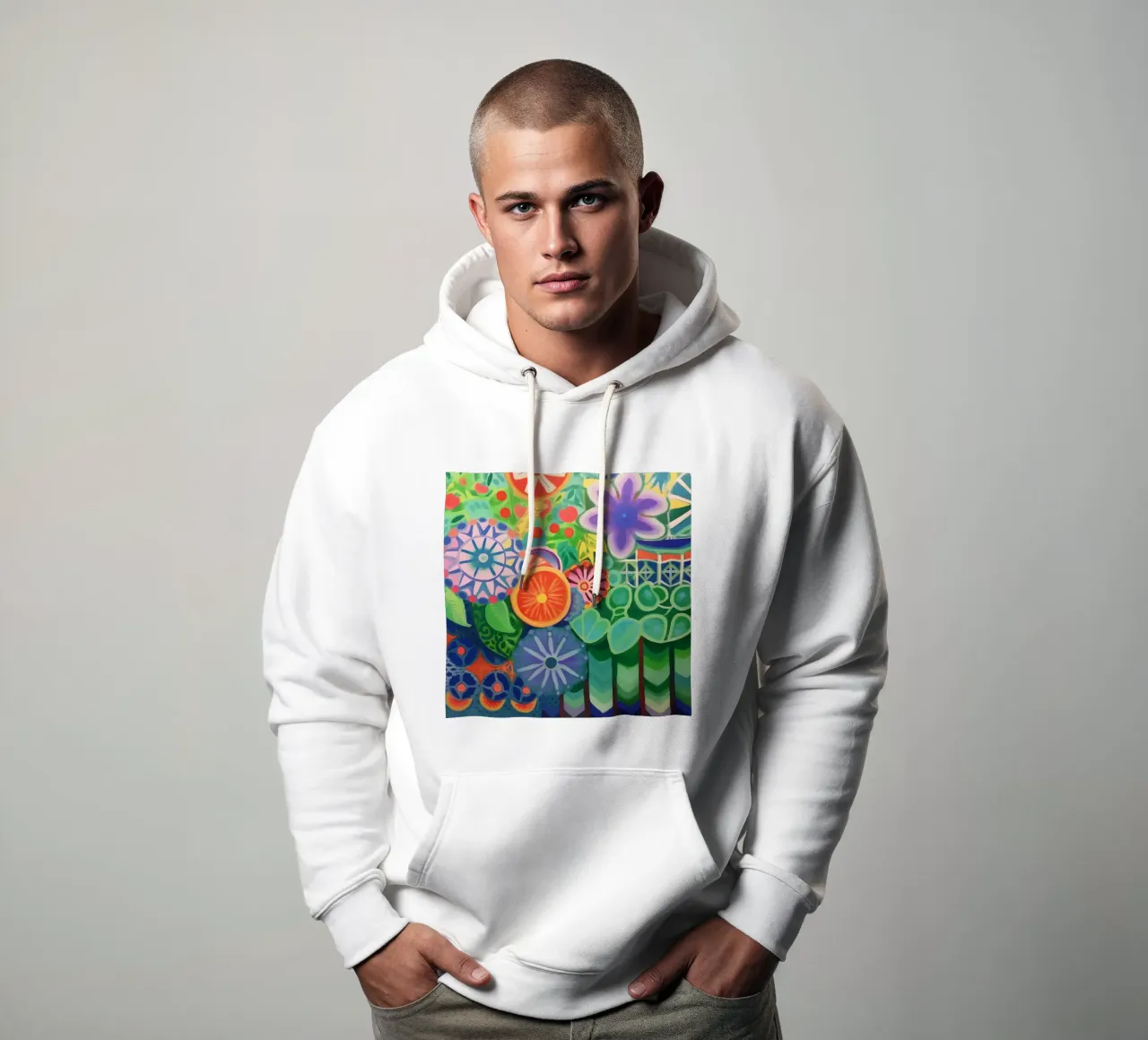 Un'esplosione di fiori colorati felpa con cappuccio da Carinaprint