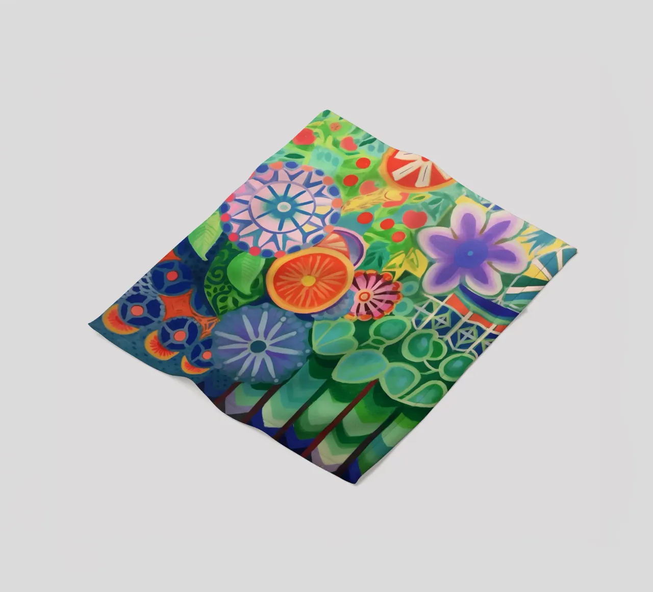 Un'esplosione di fiori colorati coperta in pile da Carinaprint