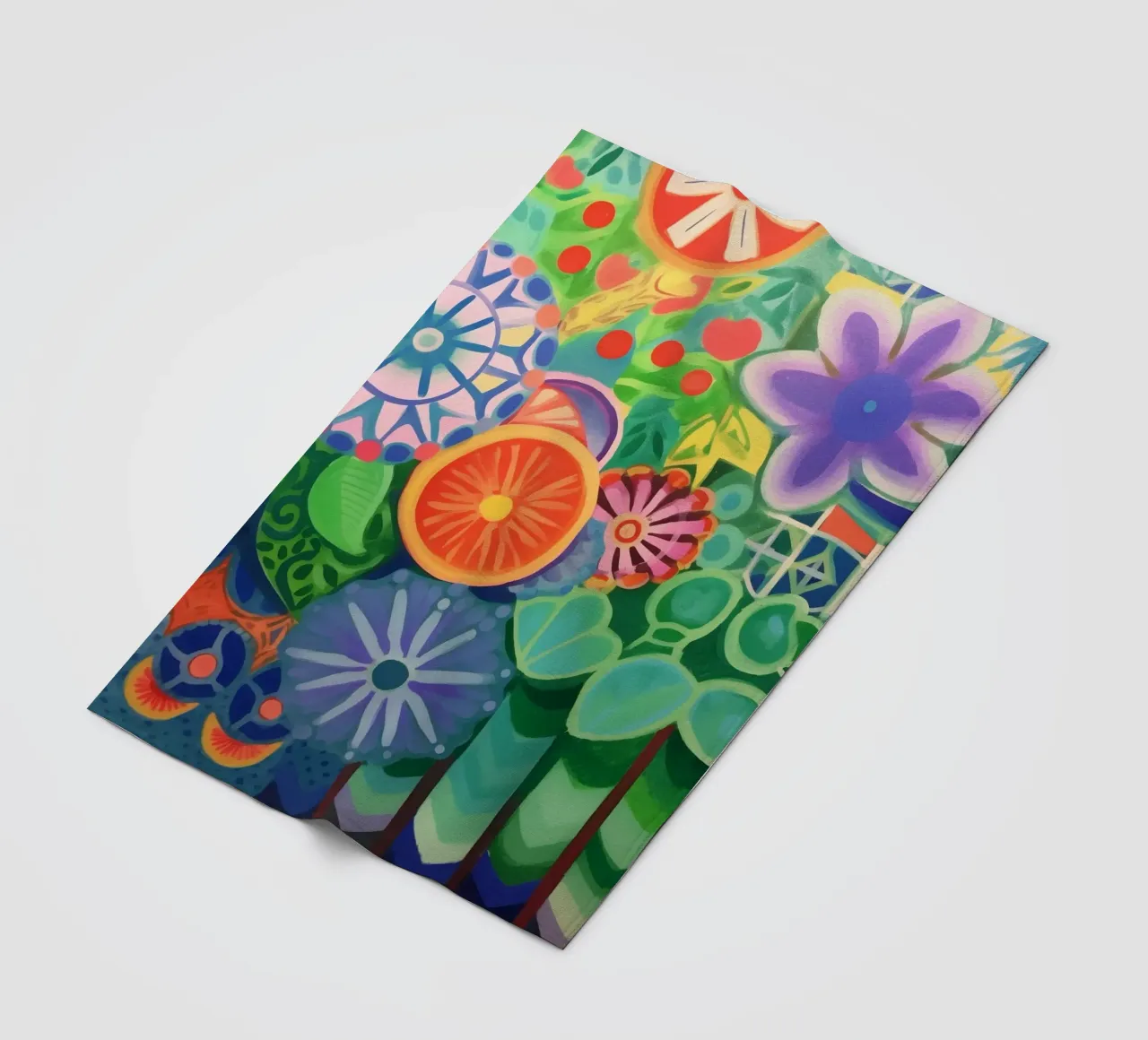 Un'esplosione di fiori colorati coperta in pile da Carinaprint