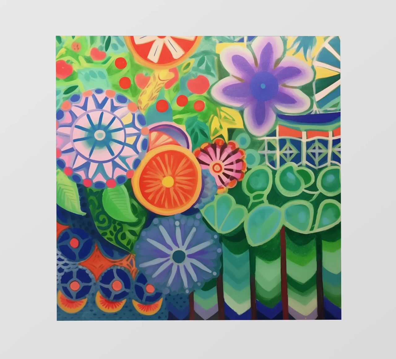 Un'esplosione di fiori colorati telo in pvc da Carinaprint