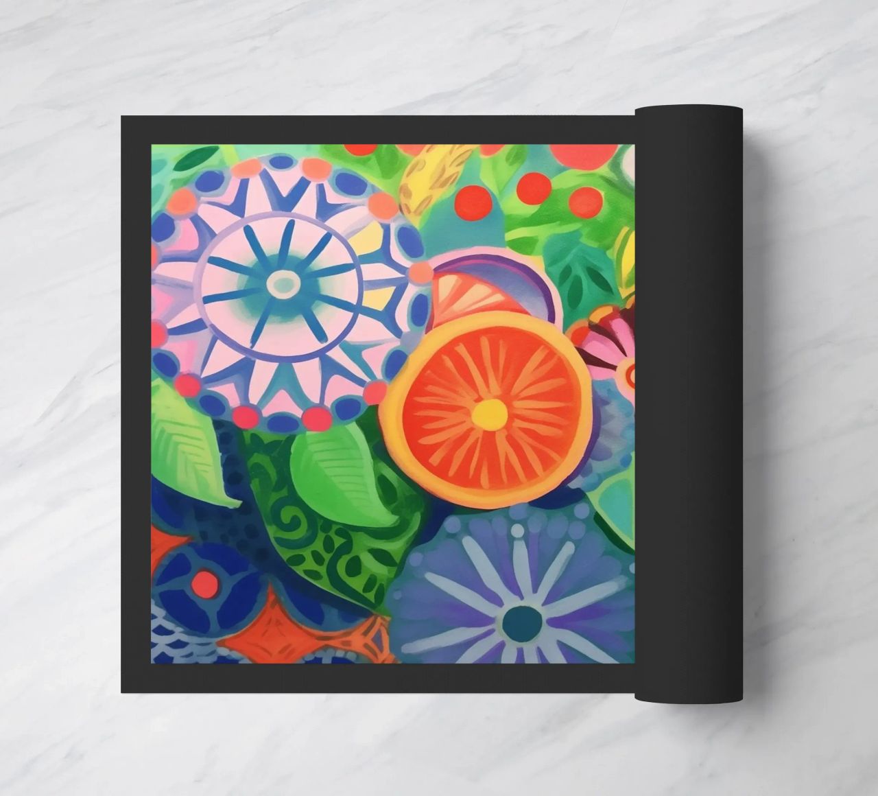 Un'esplosione di fiori colorati zerbino da Carinaprint