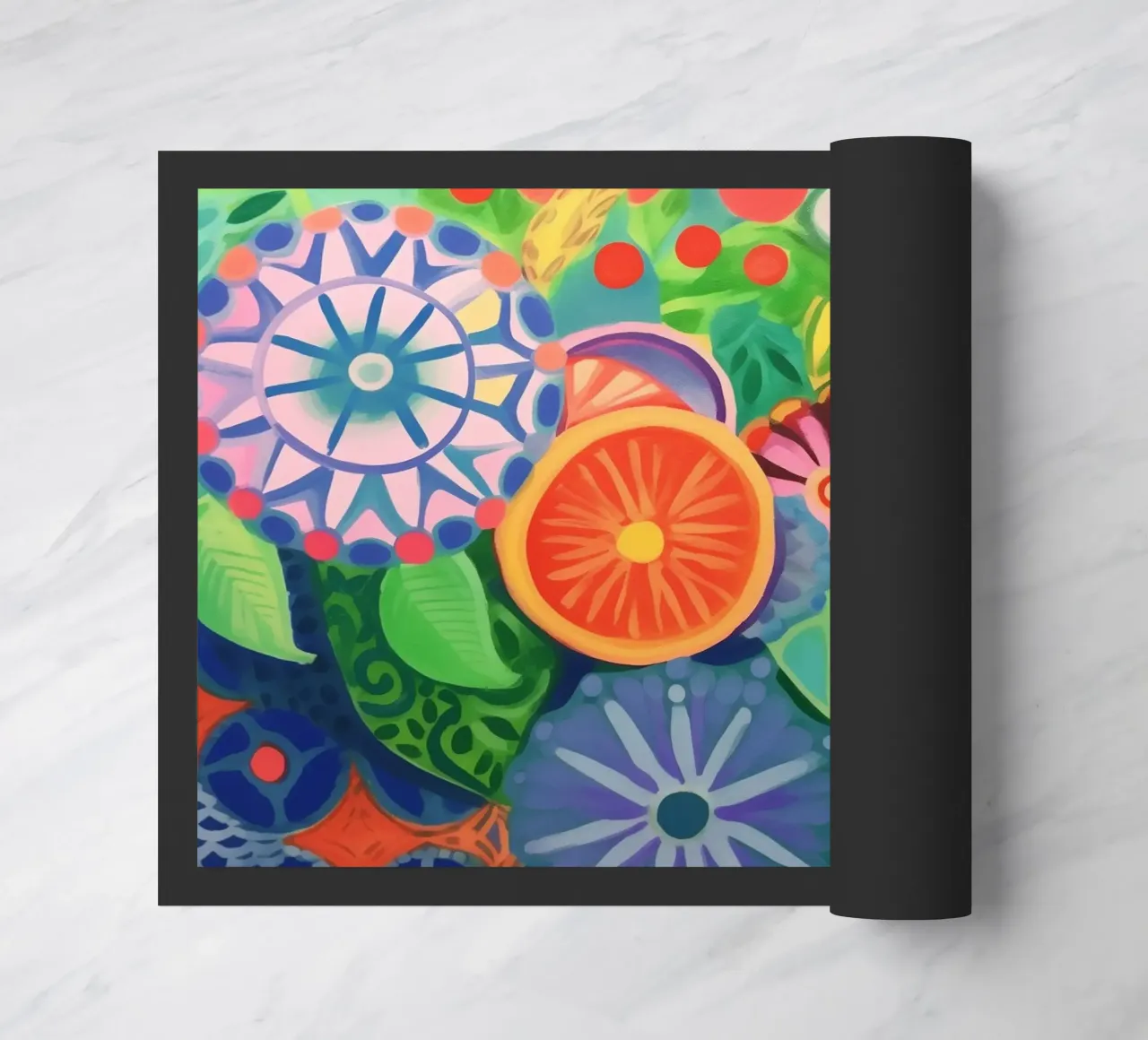Un'esplosione di fiori colorati zerbino da Carinaprint