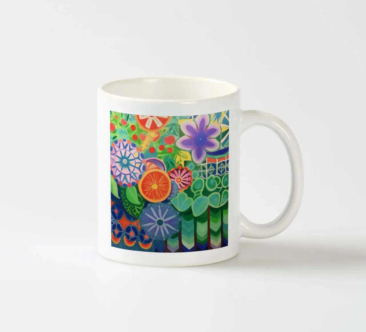 Explosion de fleurs colorées mug en céramique de Carinaprint