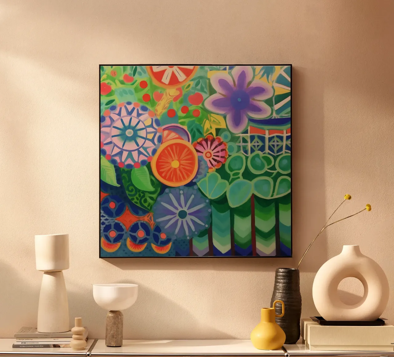 Un'esplosione di fiori colorati alluminio dibond da Carinaprint
