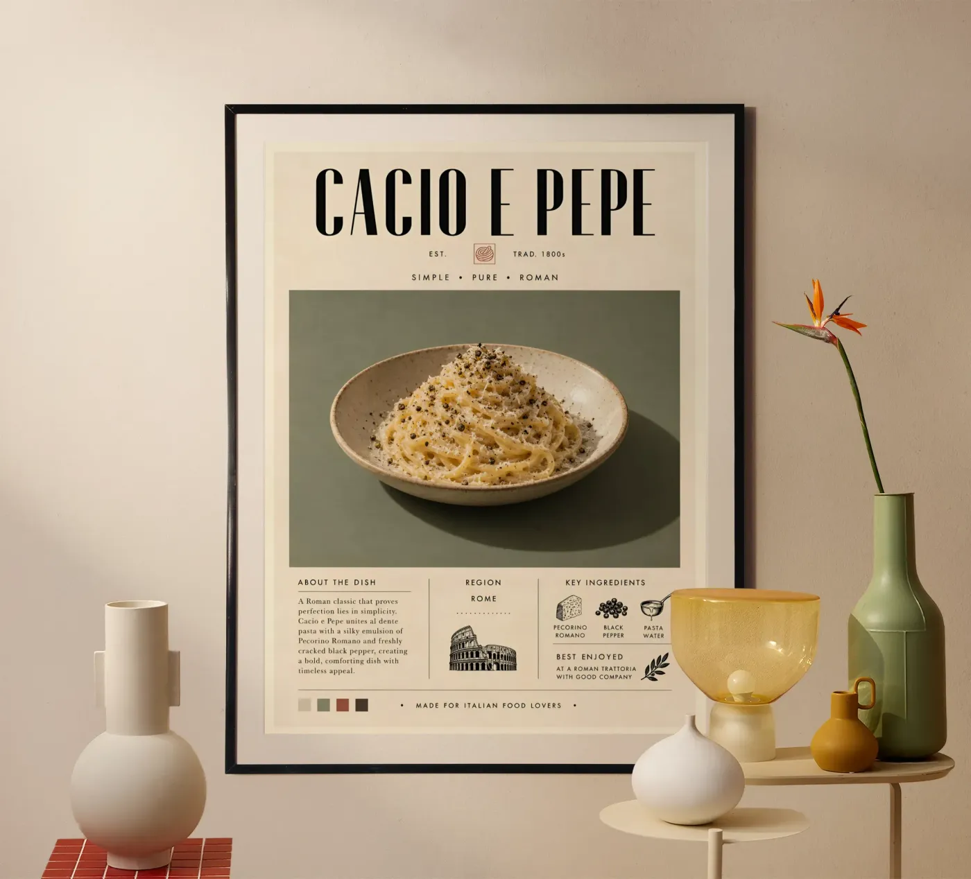 Cacio e Pepe poster by Tabletime