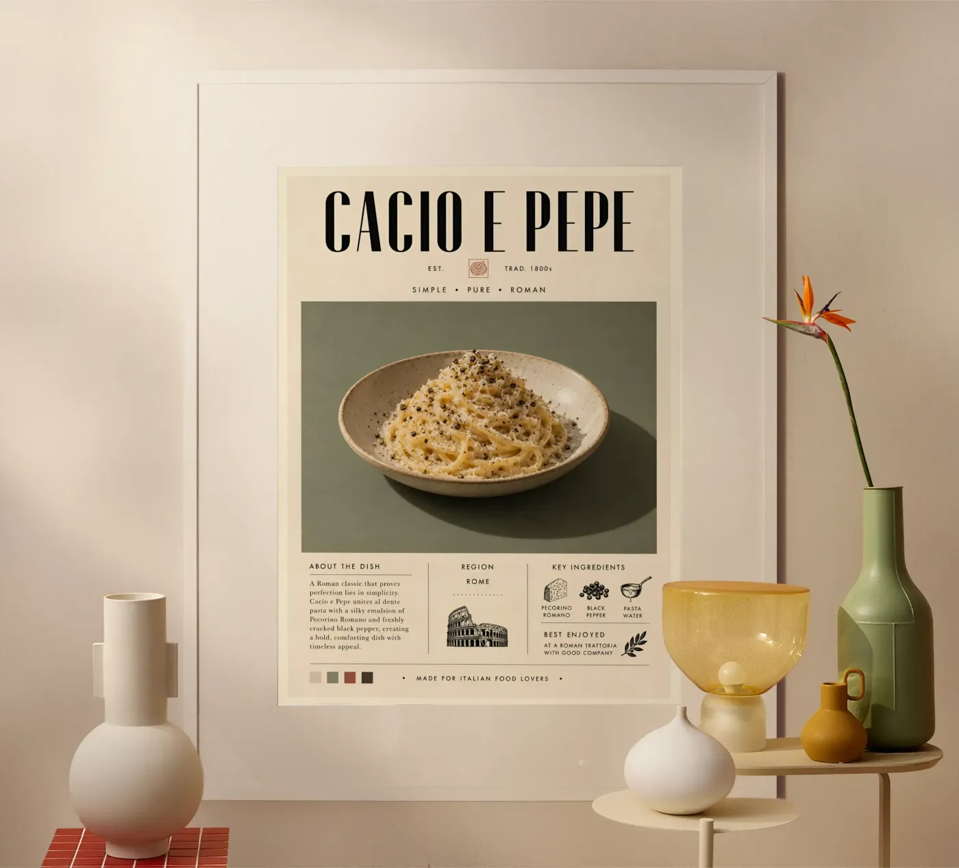 Cacio e Pepe poster by Tabletime
