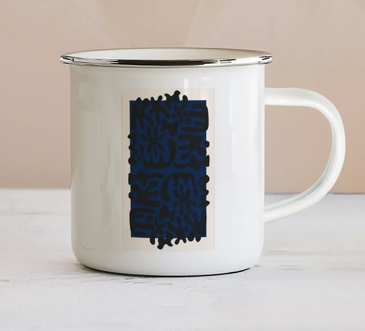 Unendliche Formen Emaille Tasse von RS LAB STUDIO