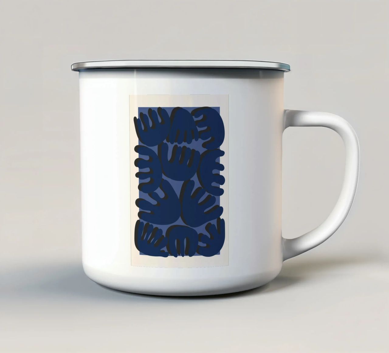 Geometria arrotondata tazza in smalto da RS LAB STUDIO