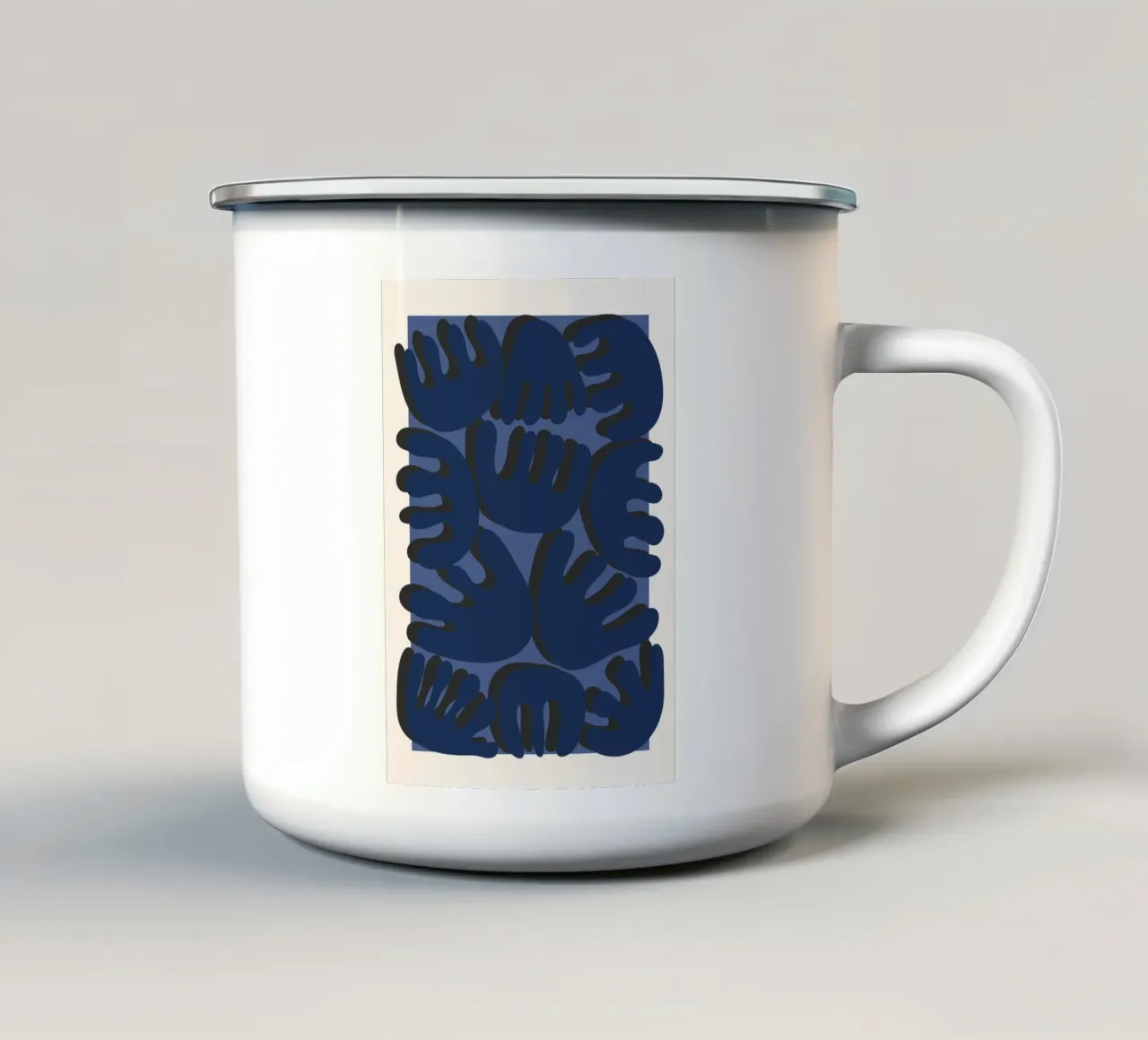 Geometria arrotondata tazza in smalto da RS LAB STUDIO