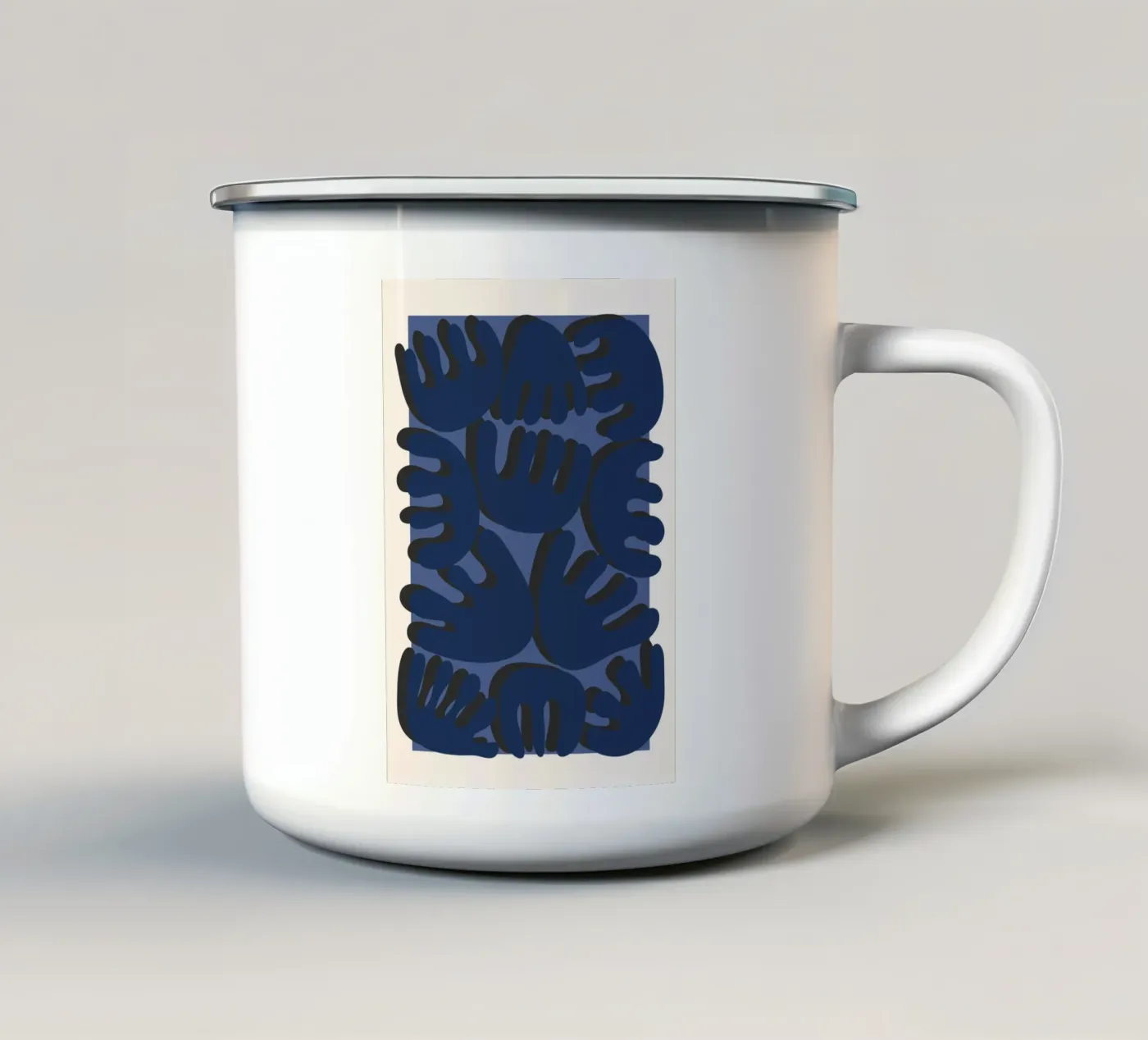 Rounded geometry enamel mug by RS LAB STUDIO