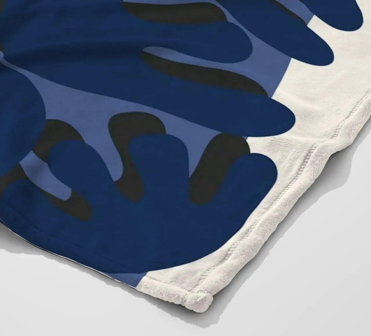 Rounded geometry fleece blanket by RS LAB STUDIO