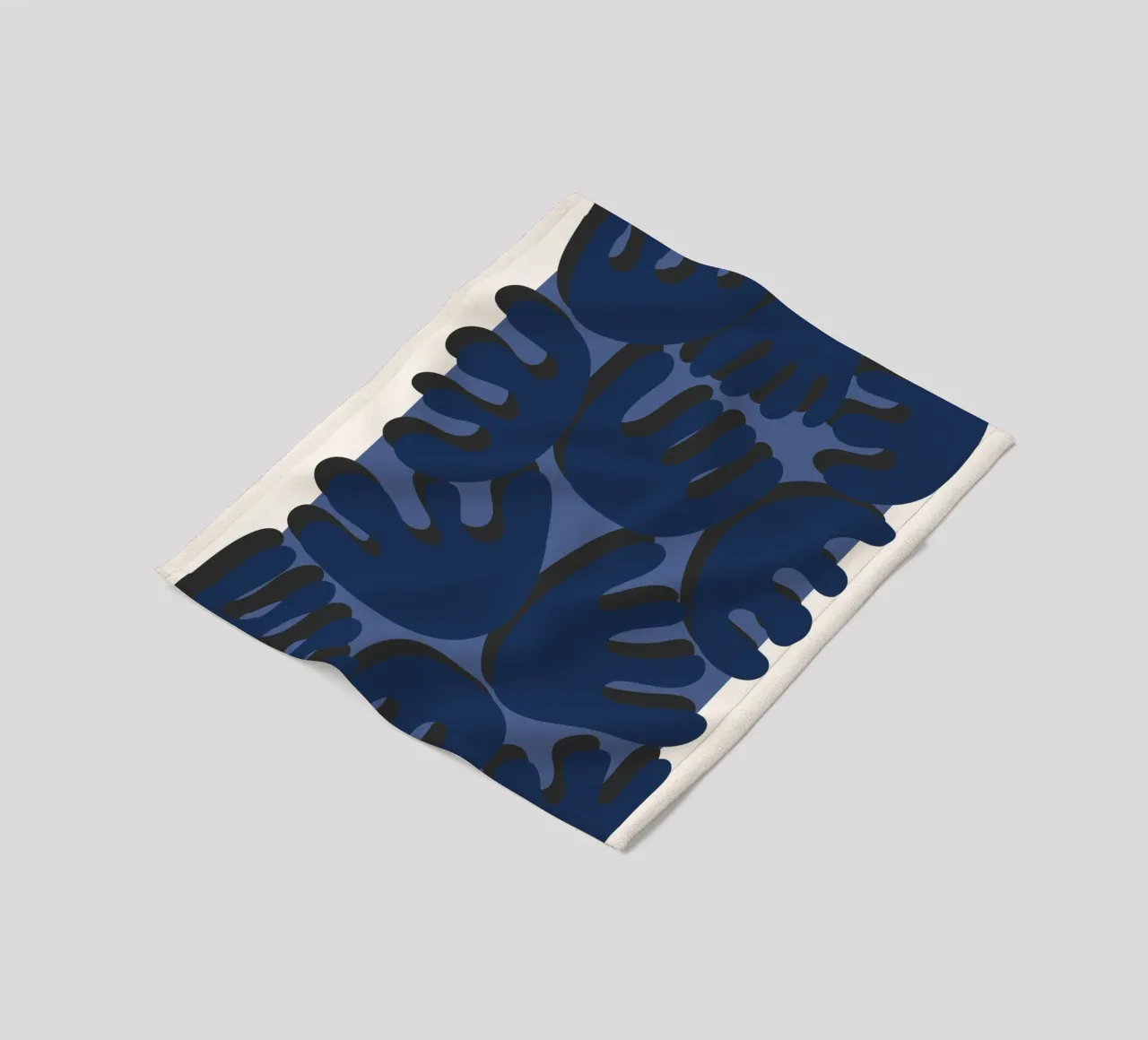 Rounded geometry fleece blanket by RS LAB STUDIO